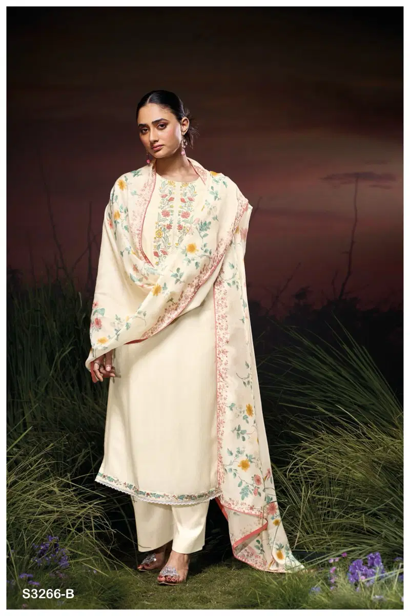 Janita Bemberg by Ganga Silk Embroidered Salwar Suit Collection